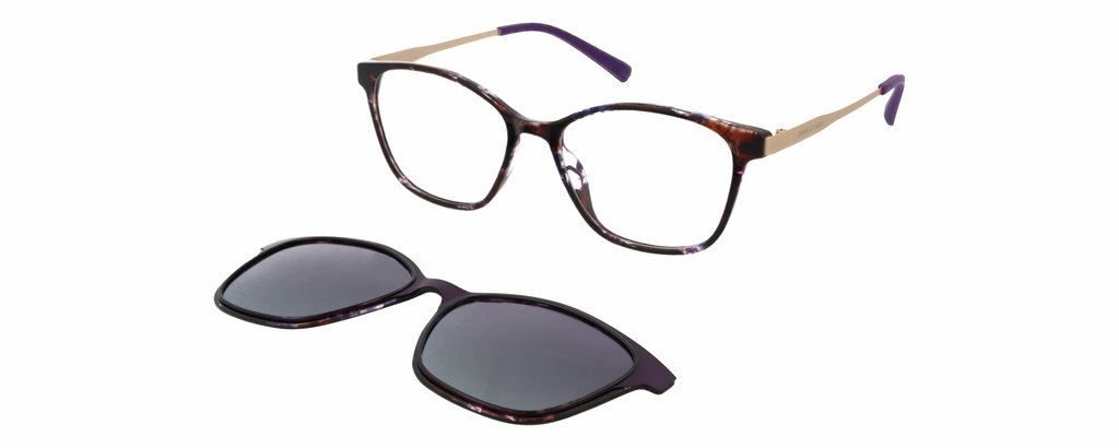 Diane de Carlo DC 59905/599 — tmavě hnědá s fialovými a bílými prvky